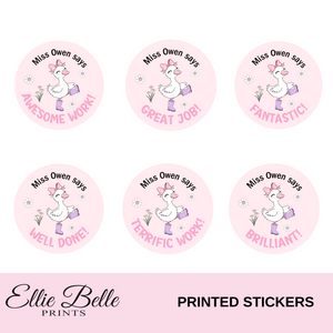 Cute Ducks - Personalised Teacher Stickers
