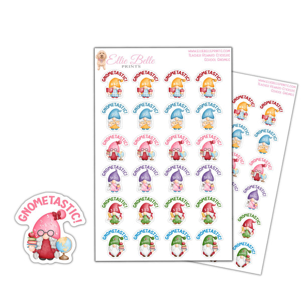 Gnometastic - Teacher Reward Stickers