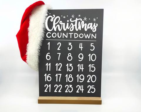 Christmas Number Countdown Chalkboard