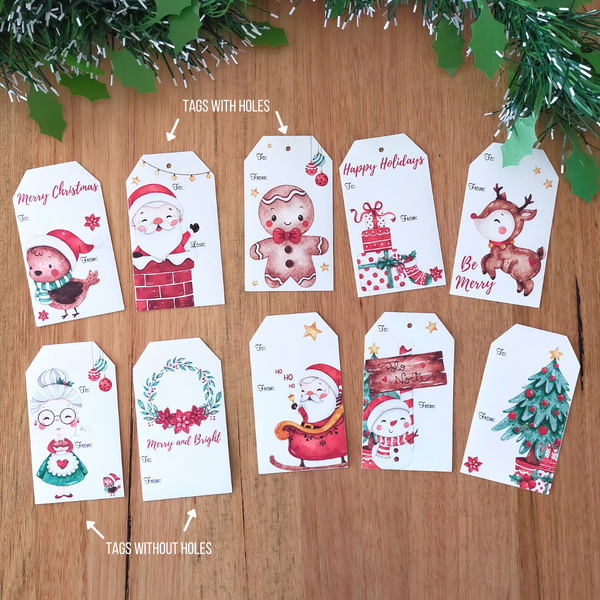 Christmas Gift Tags - 10 Pack