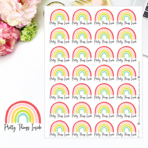 Pretty Things Inside Stickers - Rainbow