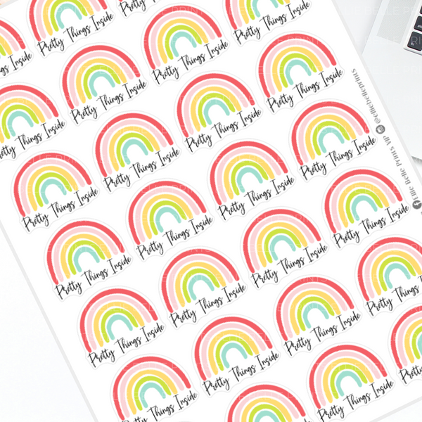 Pretty Things Inside Stickers - Rainbow