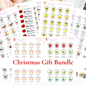 Christmas Gift Bundle -  Personalised Teacher Reward Stickers