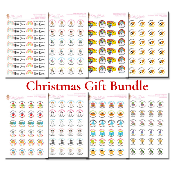 Christmas Gift Bundle Two -  Personalised Teacher Reward Stickers