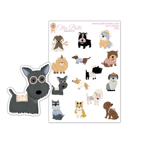 Cute Puppies Stickers