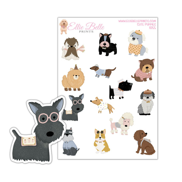 Cute Puppies Stickers