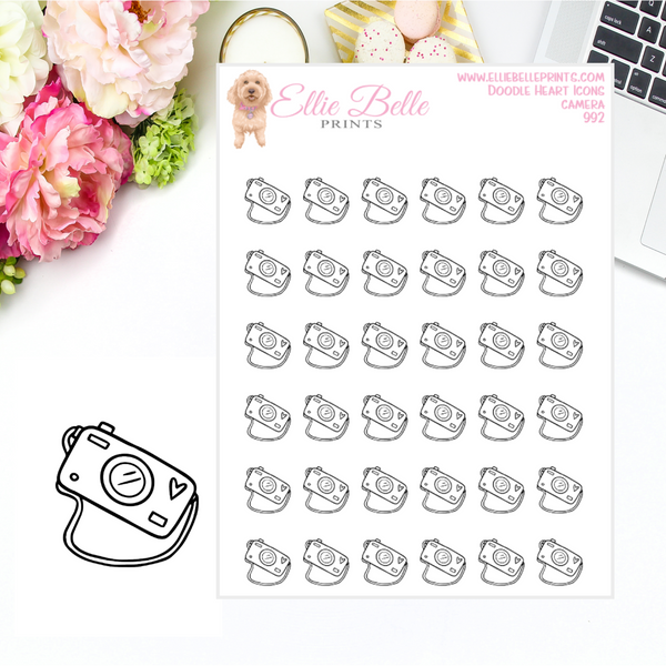 Camera Icons - Doodle Heart Icons