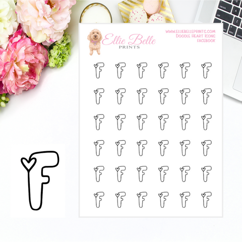 Facebook - Doodle Heart Icons