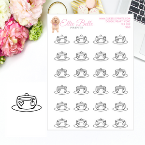 Tea Cup - Doodle Heart Icons