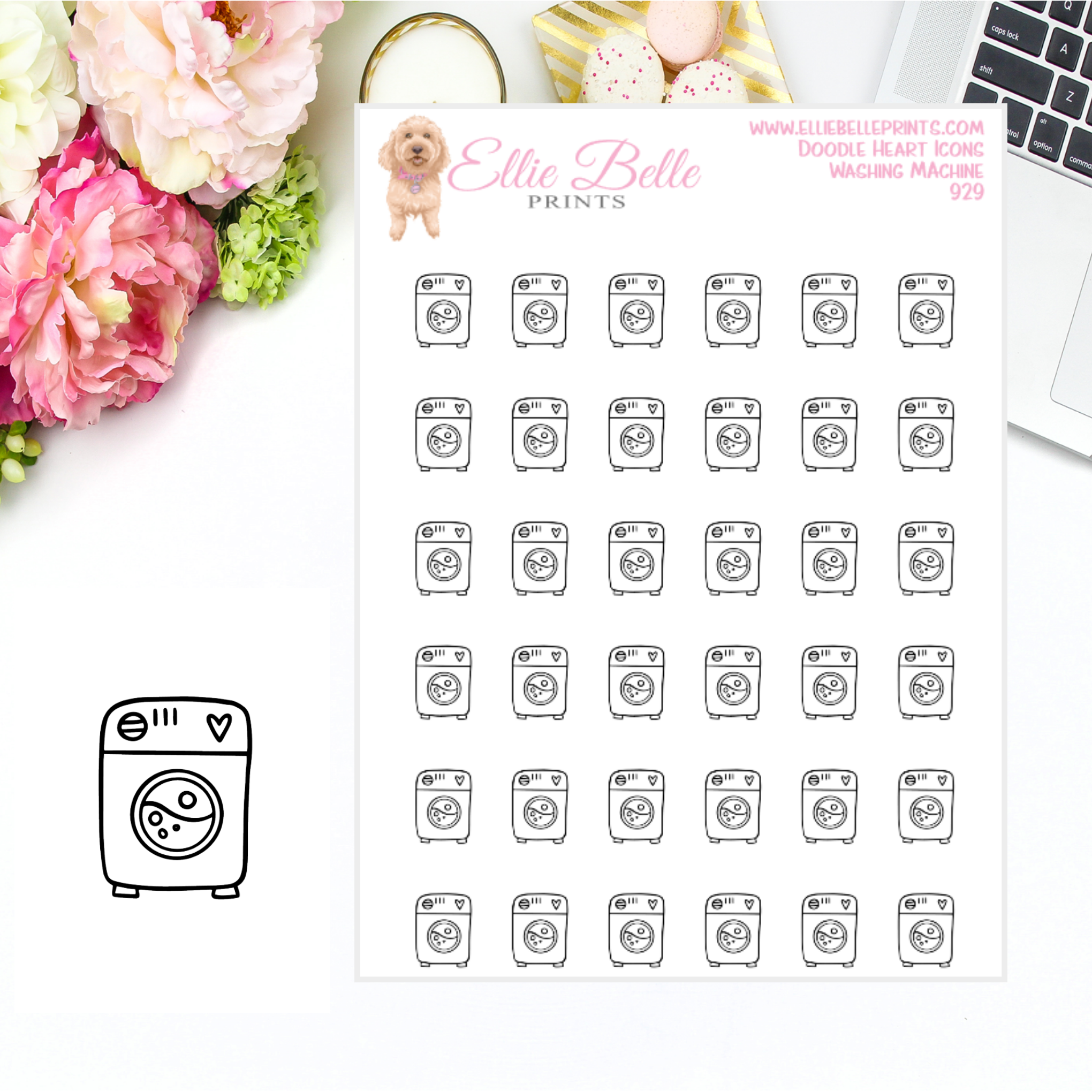 Washing Machine - Doodle Heart Icons