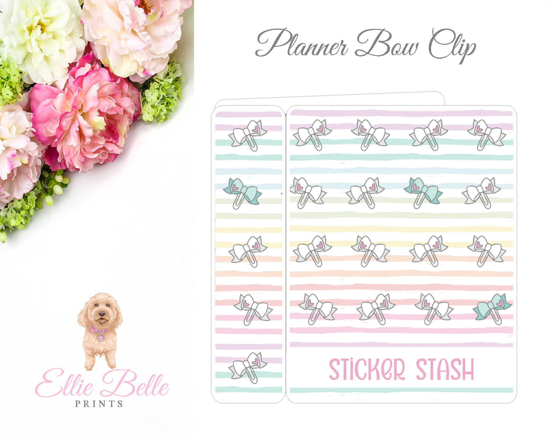 JUMBO Sticker Album (Sticker Kits) - Planner Bow Clip