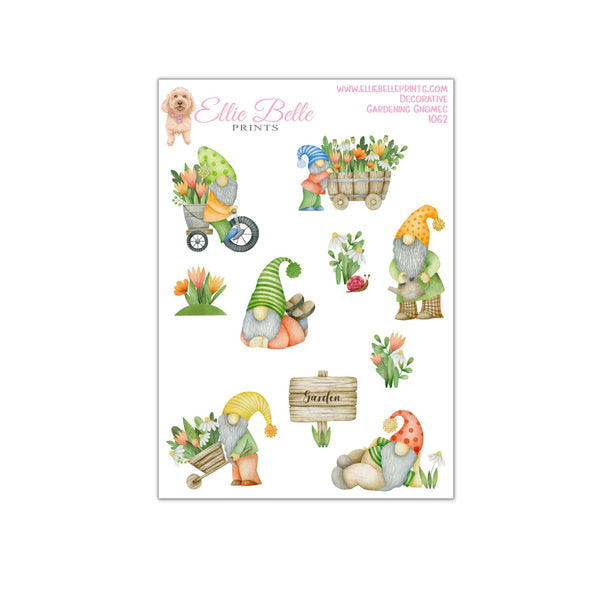 Gardening Gnome Stickers