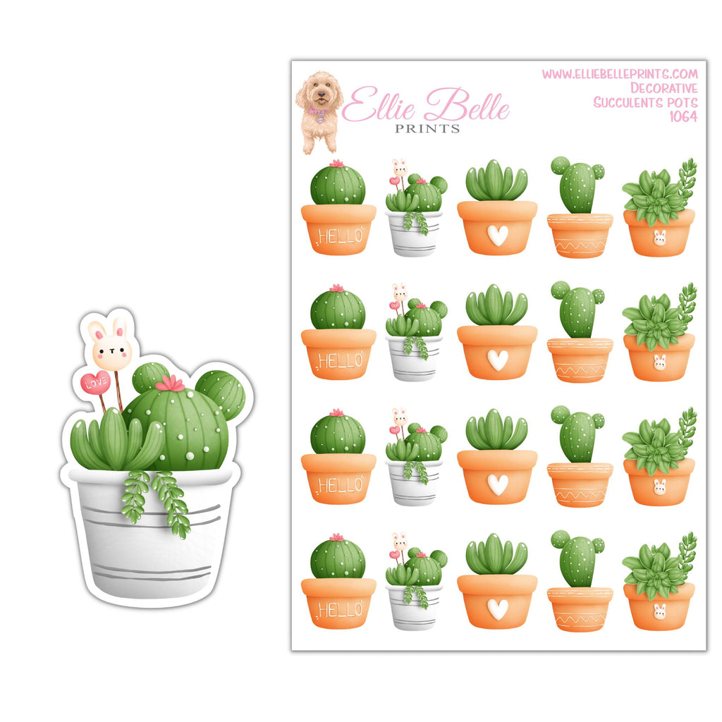 succulent plant stickers Succulent Plant Stickers – Ellie Belle Prints