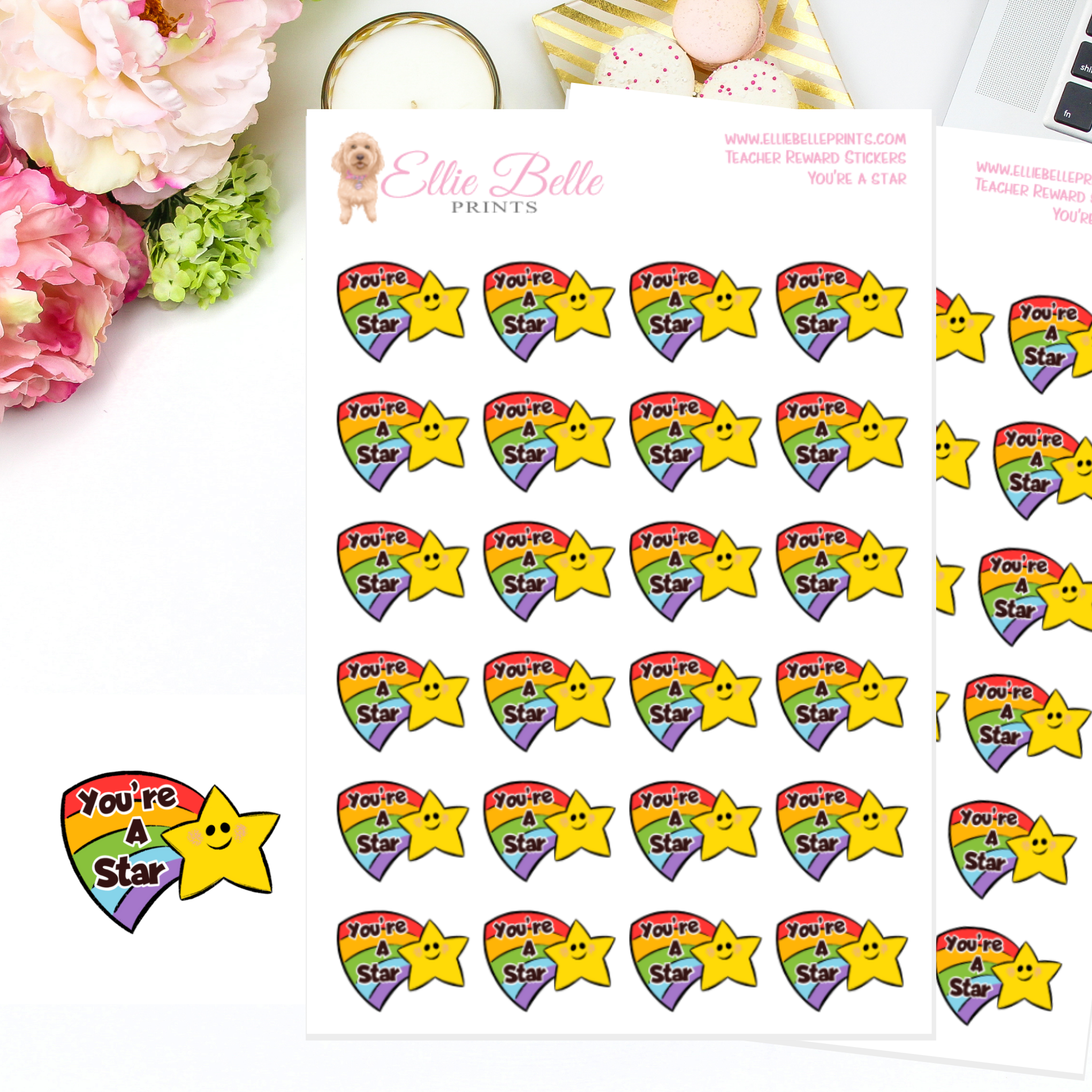 Teacher Reward Stickers - You're A Star
