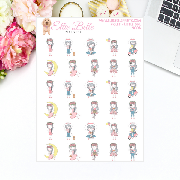 Violet - Little Girl Stickers