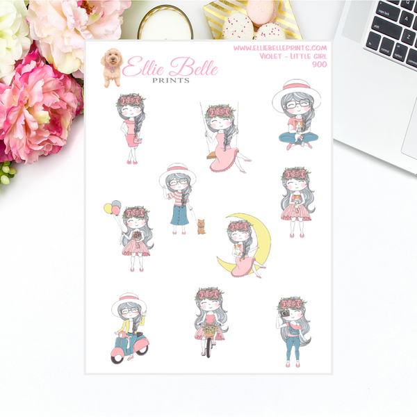 Violet - Little Girl Stickers