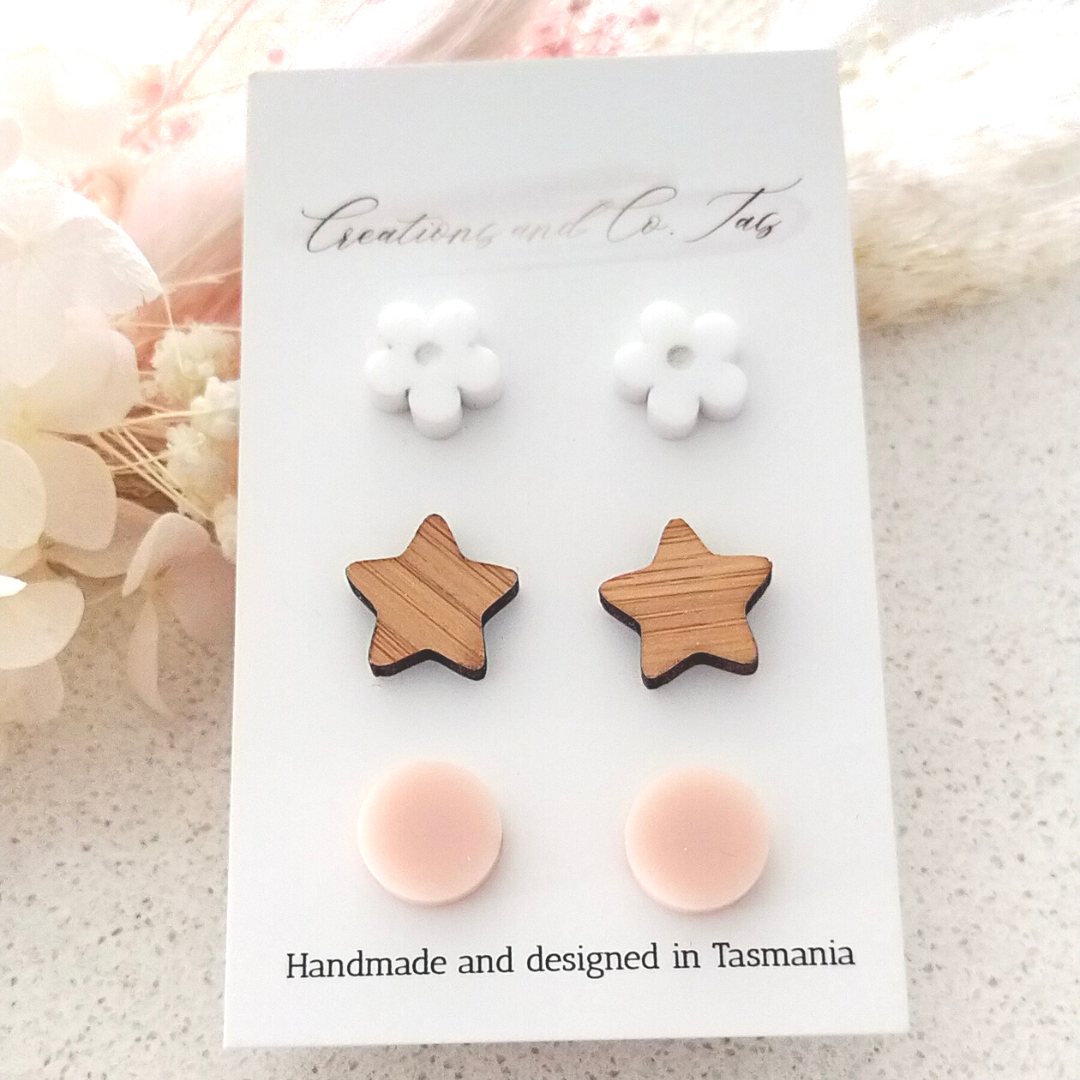 Jessica Trio Stud Earring Set