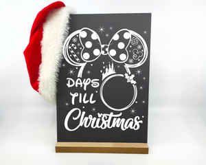 Minni Mouse Christmas Countdown Chalkboard