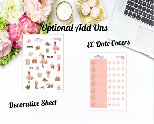 Autumn Rose Collection - Vertical Weekly Planner Kit