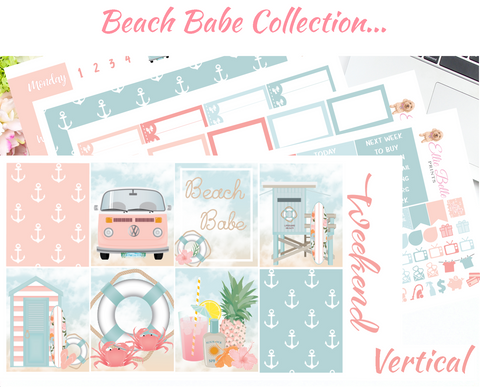 Beach Babe - Vertical Weekly Planner Kit