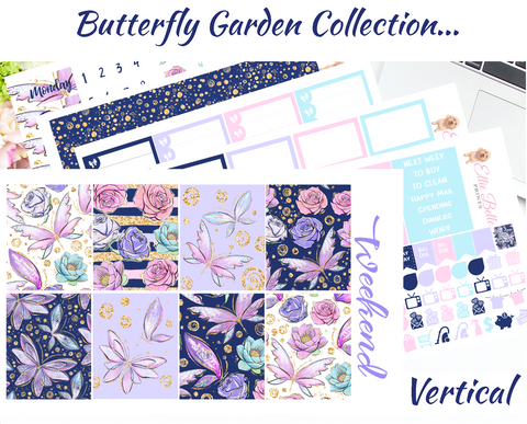 Butterfly Garden - Vertical Weekly Planner Kit
