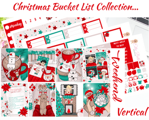 Christmas Bucket List - Vertical Weekly Planner Kit