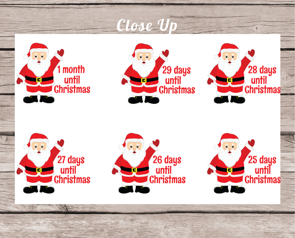 Santa Christmas Countdown Stickers [316]