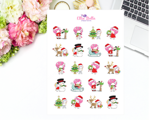 Christmas Unicorn Collection Stickers - Christmas Unicorns