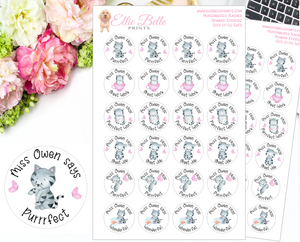Cute Little Cats - Personalised Teacher Reward Stickers