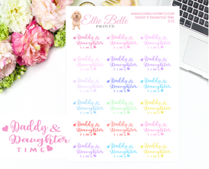 Daddy & Daughter Time Stickers