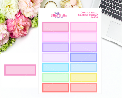 Quarter Box with Coloured Overlay - Pastel Pop