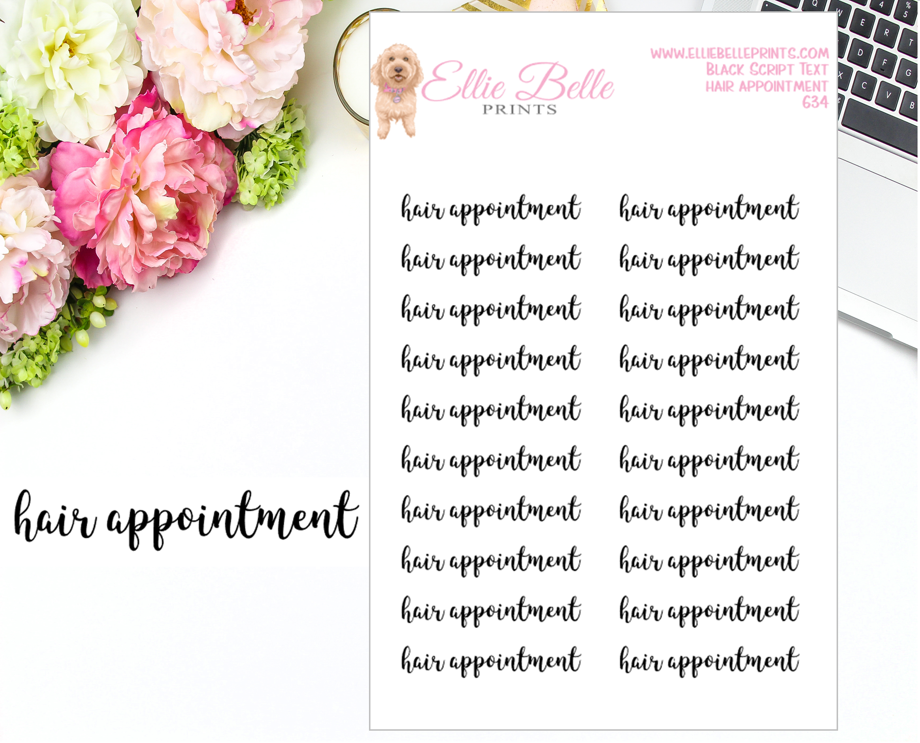 Hair Appointment - Script Stickers