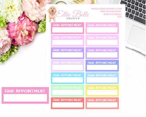 Hair Appointment Quarter Boxes - Pastel Pop