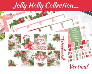 Jolly Holly - Vertical Weekly Planner Kit