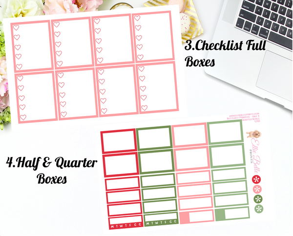 Jolly Holly - Vertical Weekly Planner Kit