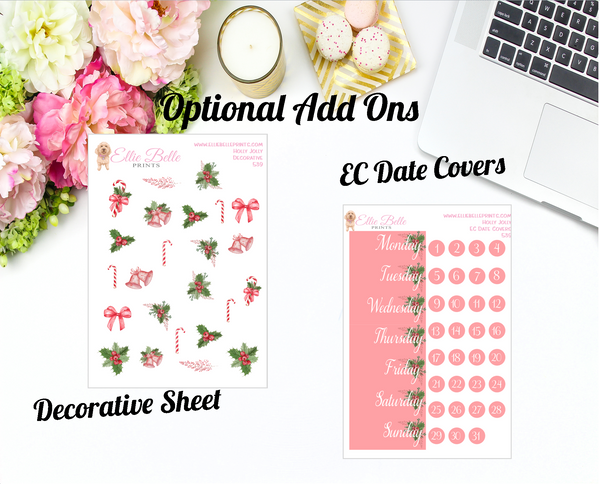 Jolly Holly - Vertical Weekly Planner Kit