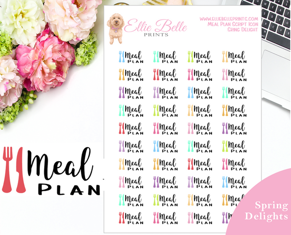 Meal Plan - Typography with Icons