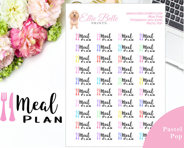Meal Plan - Typography with Icons