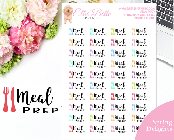 Meal Prep - Typography with Icons