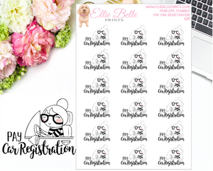 Pay Car Registration Stickers - Penelope Planner