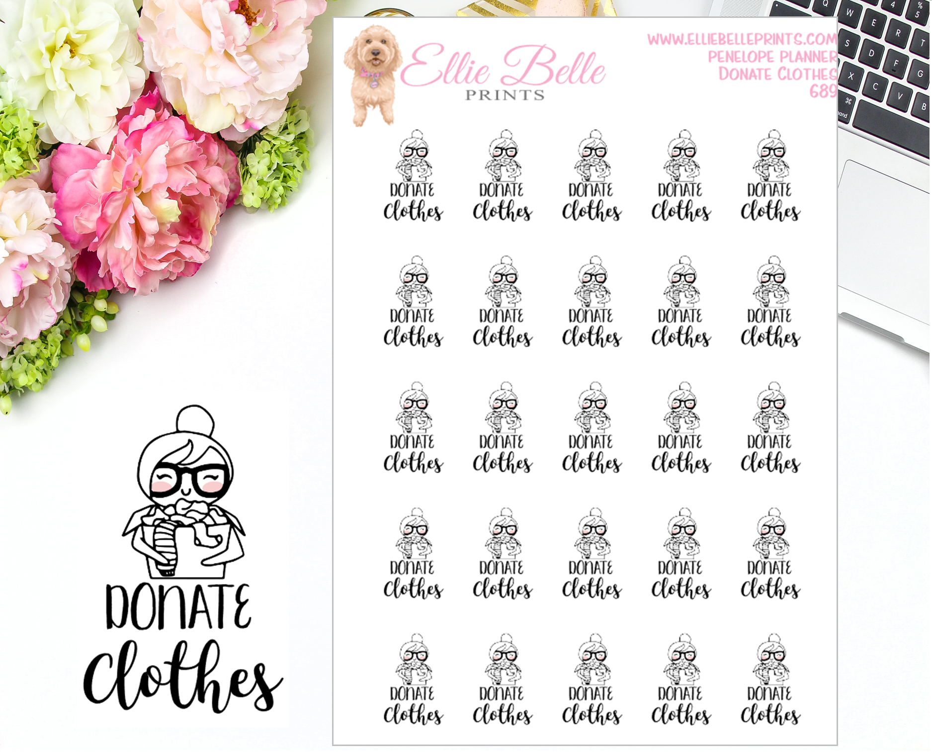 Donate Clothes Stickers - Penelope Planner