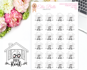 Pay Rent Stickers - Penelope Planner