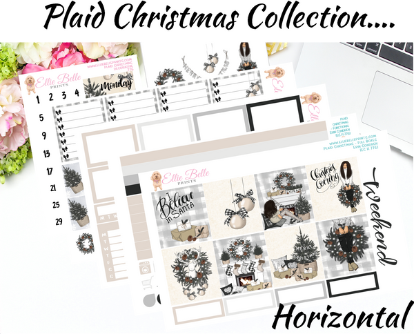 Plaid Christmas - Horizontal Weekly Kit