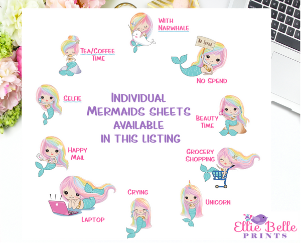 Rainbow Mermaid Stickers