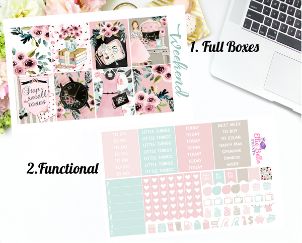 Smell The Roses - Vertical Weekly Planner Kit [401]