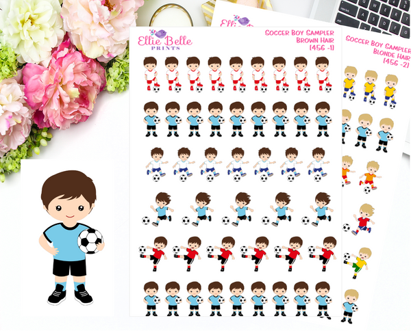 Soccer Boy Sampler Stickers