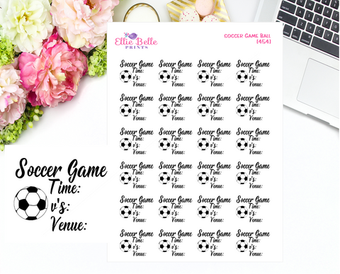 Soccer Game Ball Stickers