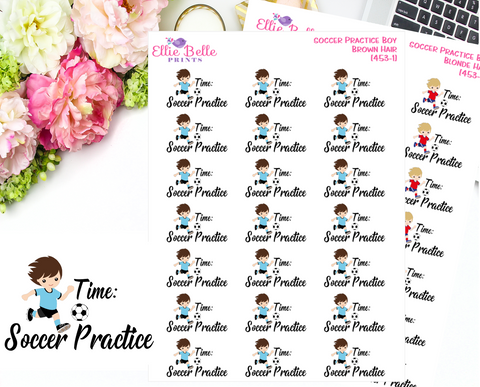 Soccer Practice Boy Stickers