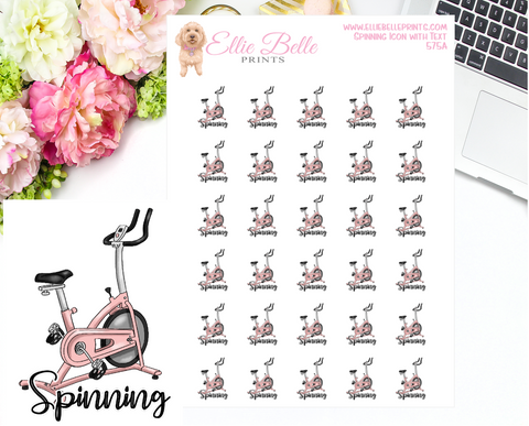 Spinning Class Icons with Text