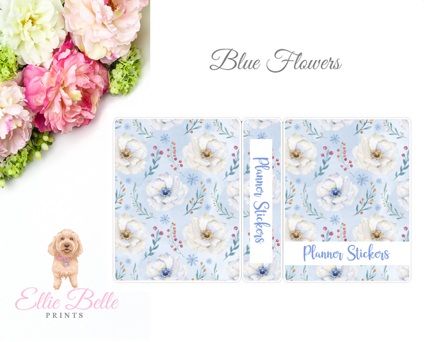 JUMBO Sticker Album (Sticker Kits) - Blue Flowers